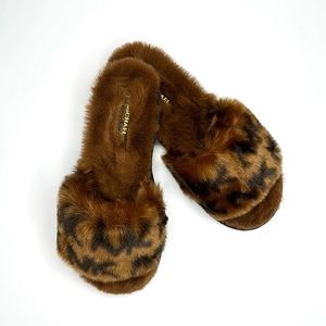 MICHAEL KORS— Janis Faux Fur Slides